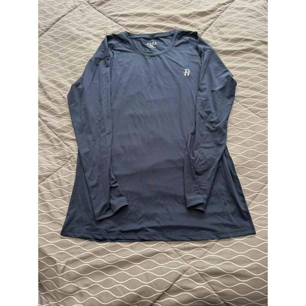 Russell Athletic Men's Navy Blue Long Sleeve Crew Neck Performance Shirt 3XL